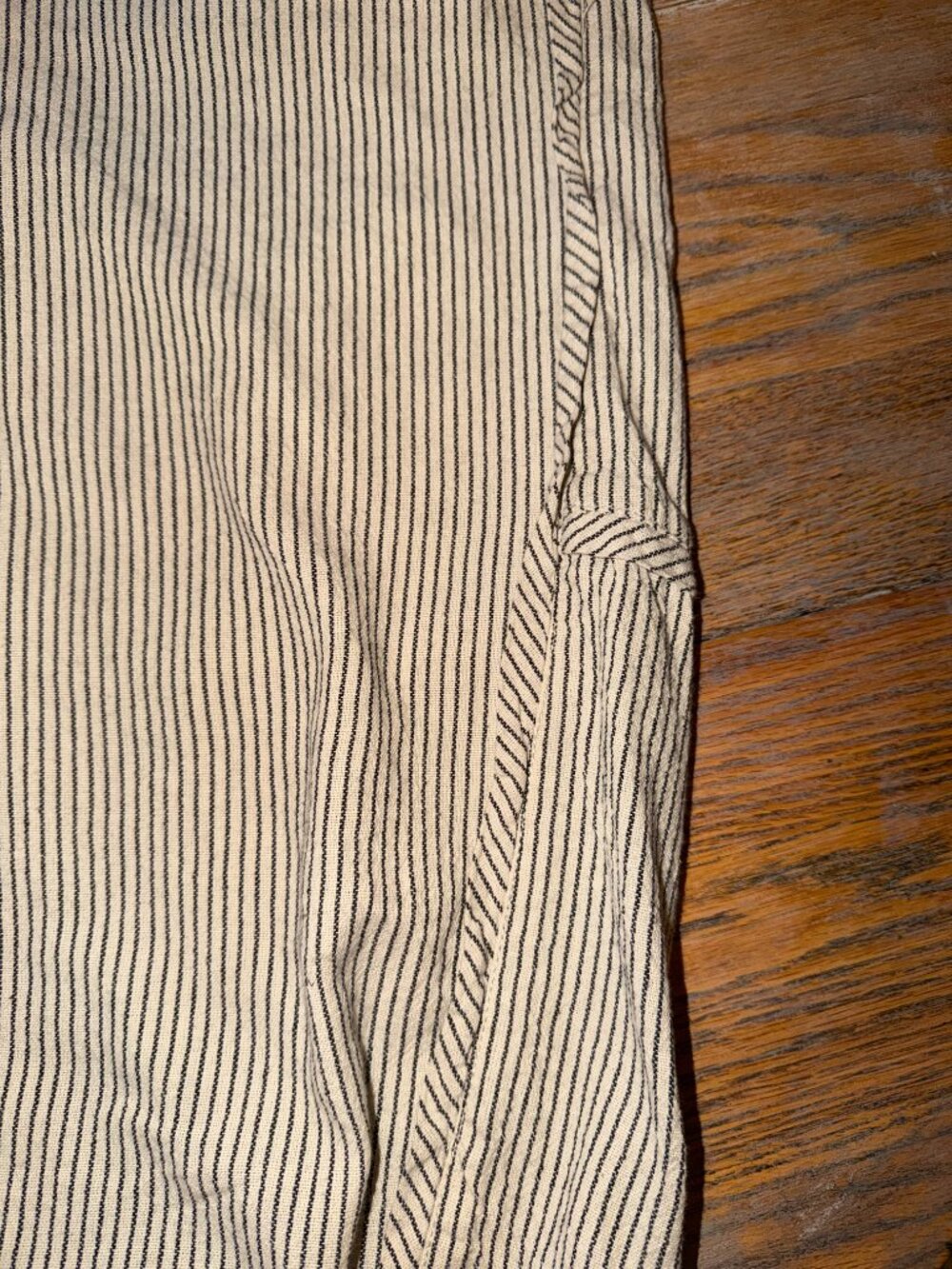 FREE PEOPLE textured stripe cotton pull on pant/pockets/cropped/L - Picture 4 of 9